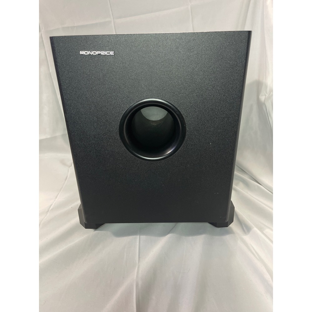 Monoprice Powered Subwoofer Black Home Theater Audio Bass Speaker 60W 120VAC